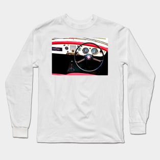 MG A Classic British Sports Car Interior Long Sleeve T-Shirt